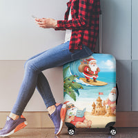Tropical Christmas Funny Santa Luggage Cover Beach Vacation LT7 - Polynesian Pride