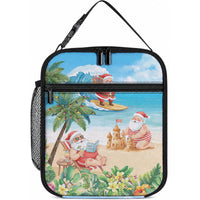 Tropical Christmas Funny Santa Lunch Bag Beach Vacation LT7 10.2 × 8.3 × 4.3 inch Multicolor - Polynesian Pride