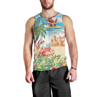 Tropical Christmas Funny Santa Men Tank Top Beach Vacation LT7 - Polynesian Pride