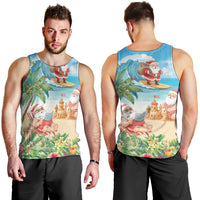Tropical Christmas Funny Santa Men Tank Top Beach Vacation LT7 - Polynesian Pride