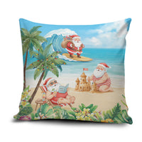 Tropical Christmas Funny Santa Pillow Cover Beach Vacation LT7 Multicolor - Polynesian Pride