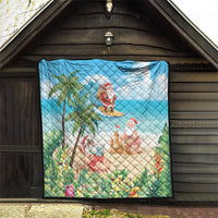 Tropical Christmas Funny Santa Quilt Beach Vacation LT7 - Polynesian Pride