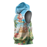 Tropical Christmas Funny Santa Sleeveless Hoodie Beach Vacation LT7 - Polynesian Pride