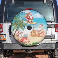 Tropical Christmas Funny Santa Spare Tire Cover Beach Vacation LT7 Multicolor - Polynesian Pride