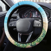 Tropical Christmas Funny Santa Steering Wheel Cover Beach Vacation LT7 - Polynesian Pride