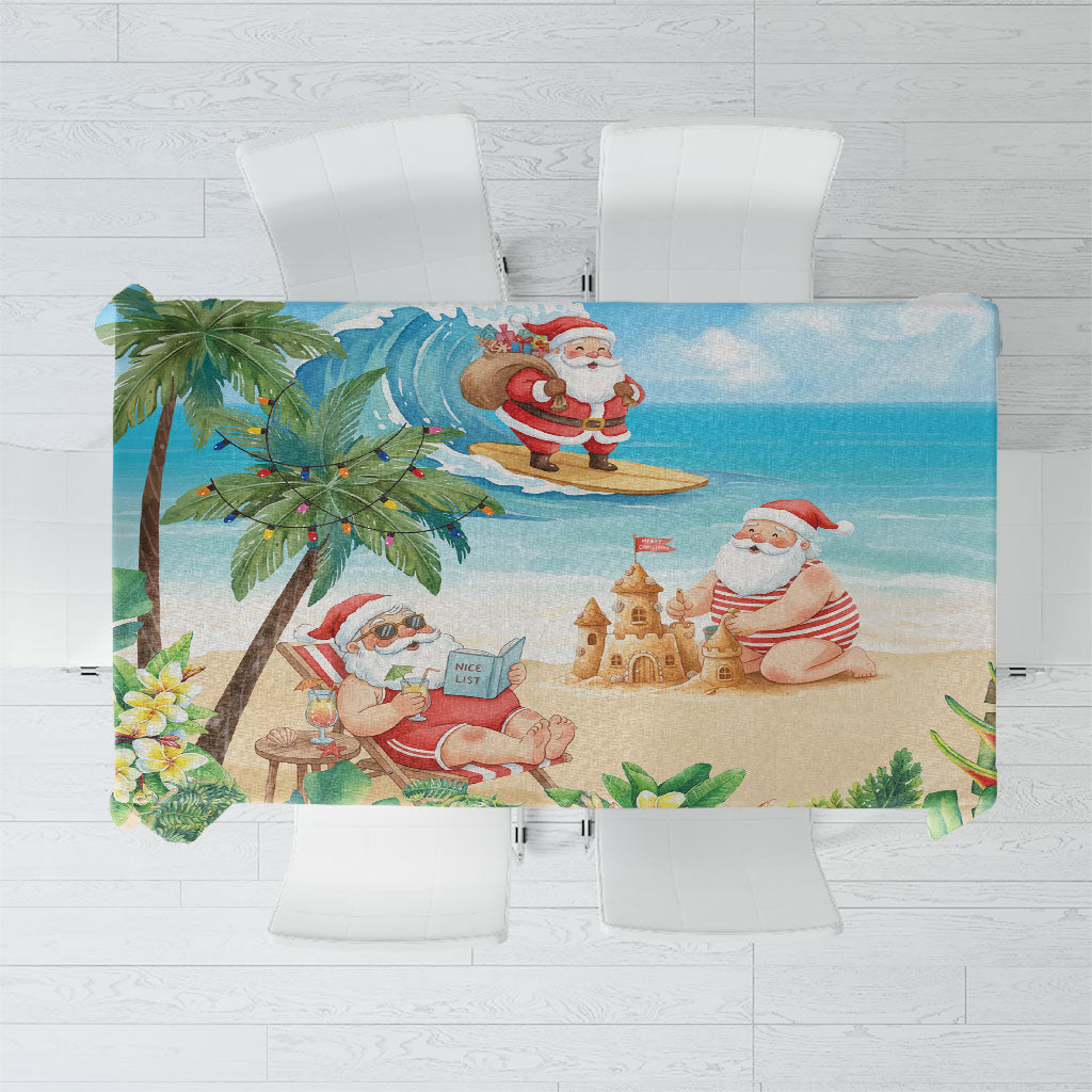 Tropical Christmas Funny Santa Tablecloth Beach Vacation LT7 Multicolor - Polynesian Pride