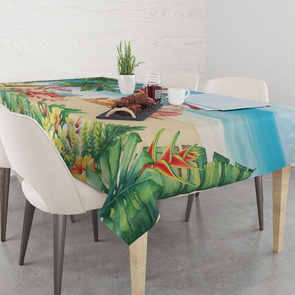 Tropical Christmas Funny Santa Tablecloth Beach Vacation LT7 - Polynesian Pride