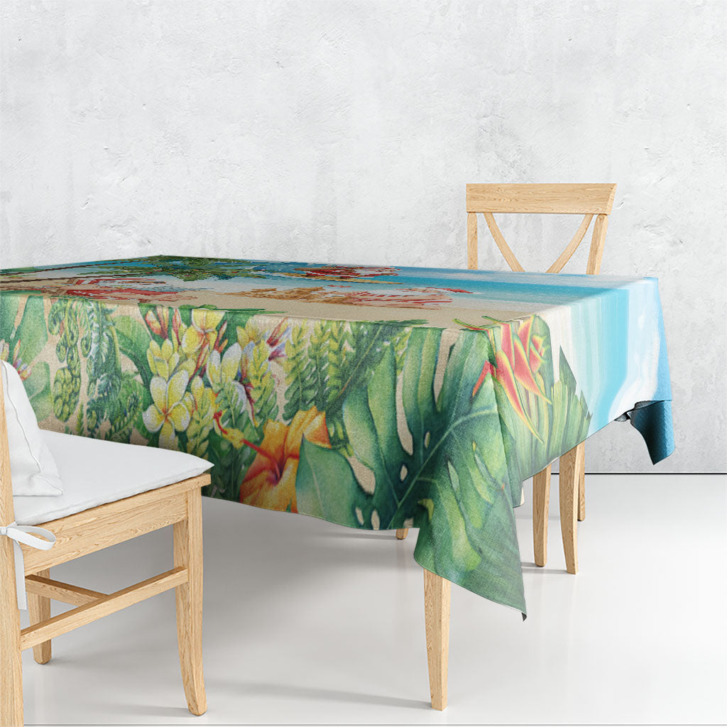 Tropical Christmas Funny Santa Tablecloth Beach Vacation LT7 - Polynesian Pride