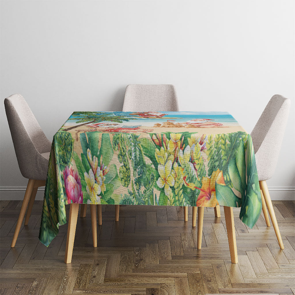 Tropical Christmas Funny Santa Tablecloth Beach Vacation LT7 - Polynesian Pride