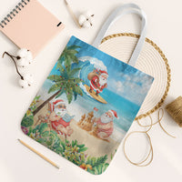 Tropical Christmas Funny Santa Tote Bag Beach Vacation LT7 White Strap One Size Multicolor - Polynesian Pride