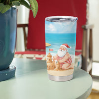 Tropical Christmas Funny Santa Tumbler Cup Beach Vacation LT7 - Polynesian Pride