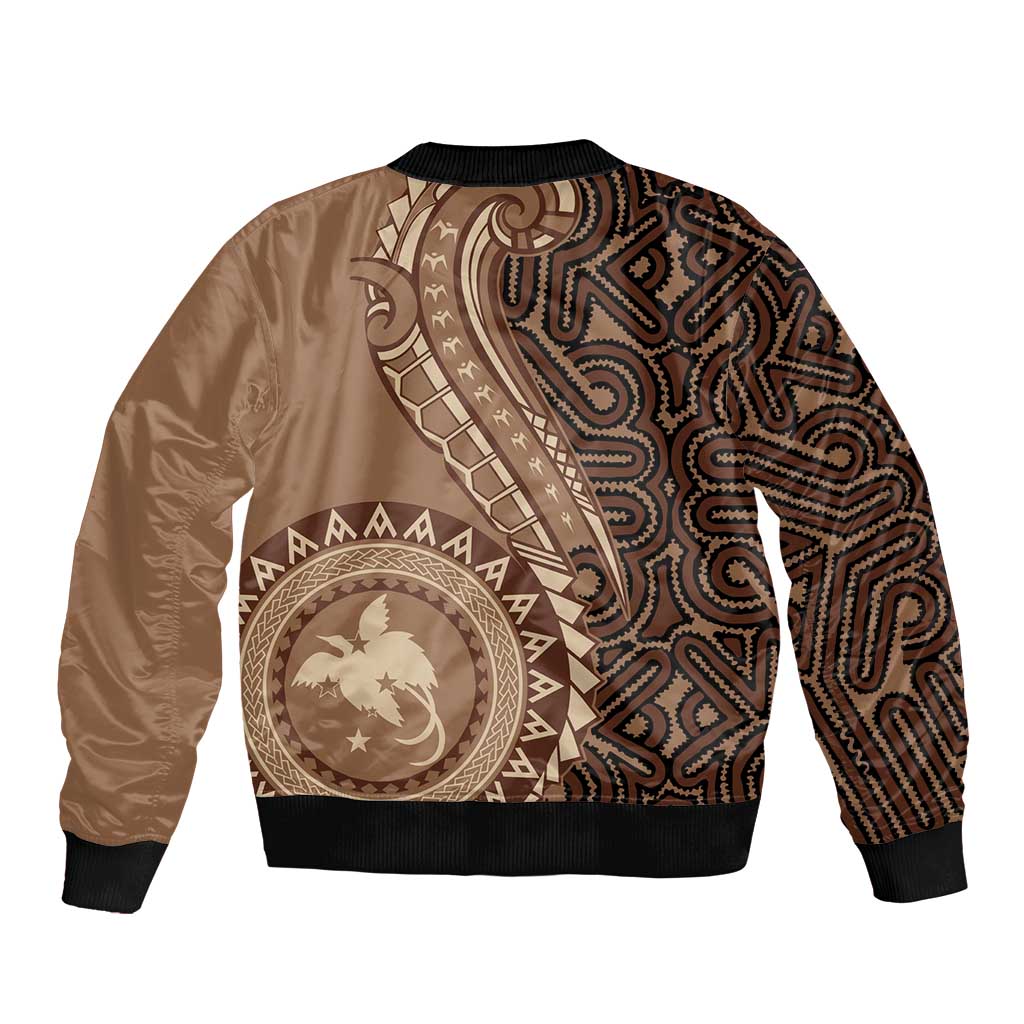 Papua New Guinea Oro Tapa Motif Bomber Jacket Classic