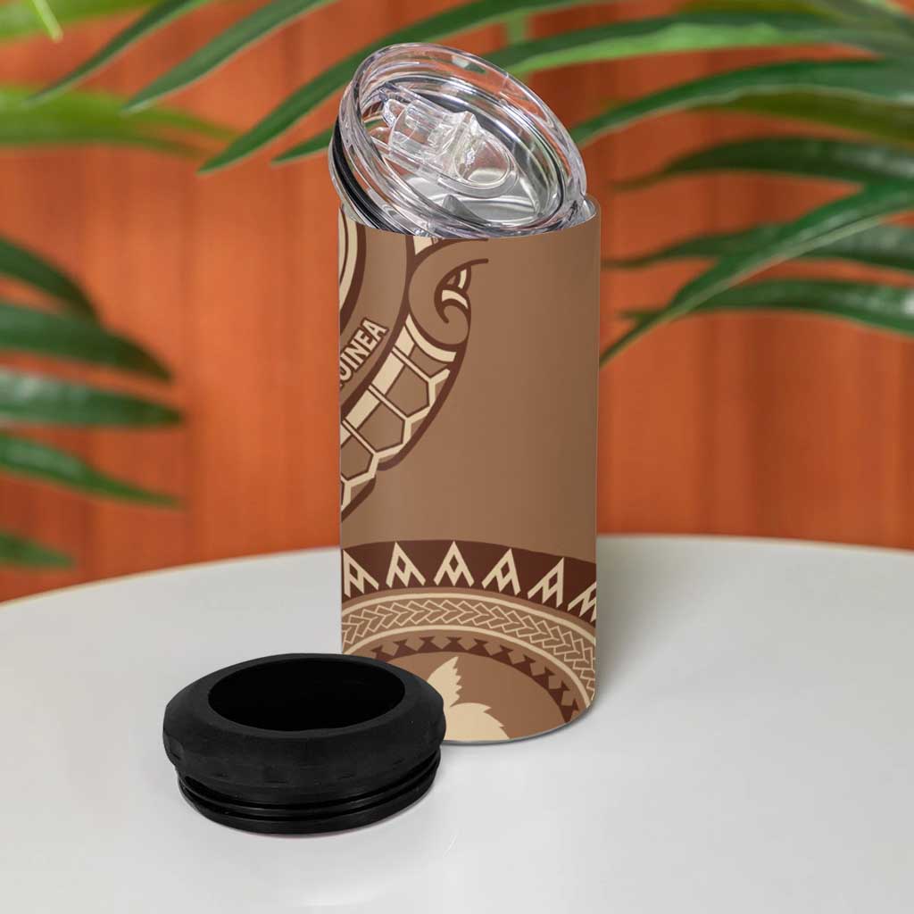 Papua New Guinea Oro Tapa Motif 4 in 1 Can Cooler Tumbler Classic