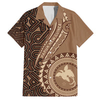 Papua New Guinea Oro Tapa Motif Family Matching Long Sleeve Bodycon Dress and Hawaiian Shirt Classic LT7 Dad's Shirt - Short Sleeve Brown - Polynesian Pride