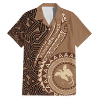 Papua New Guinea Oro Tapa Motif Family Matching Mermaid Dress and Hawaiian Shirt Classic LT7 Dad's Shirt - Short Sleeve Brown - Polynesian Pride