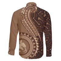 Papua New Guinea Oro Tapa Motif Family Matching Puletasi and Hawaiian Shirt Classic LT7 - Polynesian Pride