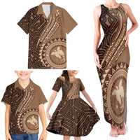 Papua New Guinea Oro Tapa Motif Family Matching Tank Maxi Dress and Hawaiian Shirt Classic LT7 - Polynesian Pride