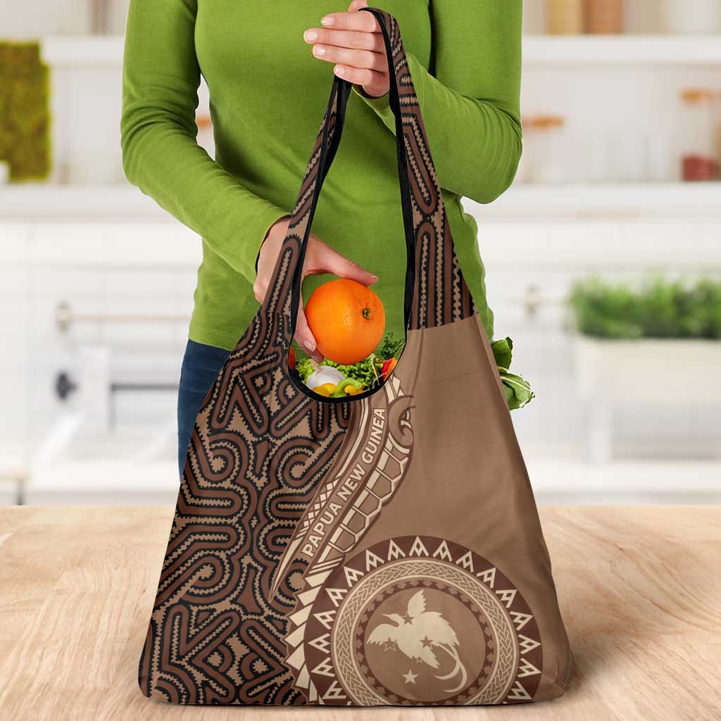 Papua New Guinea Oro Tapa Motif Grocery Bag Classic LT7 - Polynesian Pride
