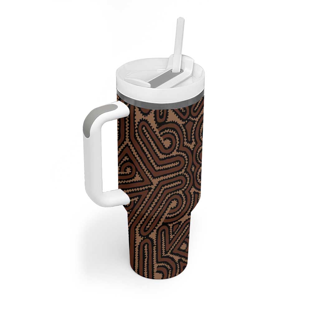 Papua New Guinea Oro Tapa Motif Tumbler With Handle Classic