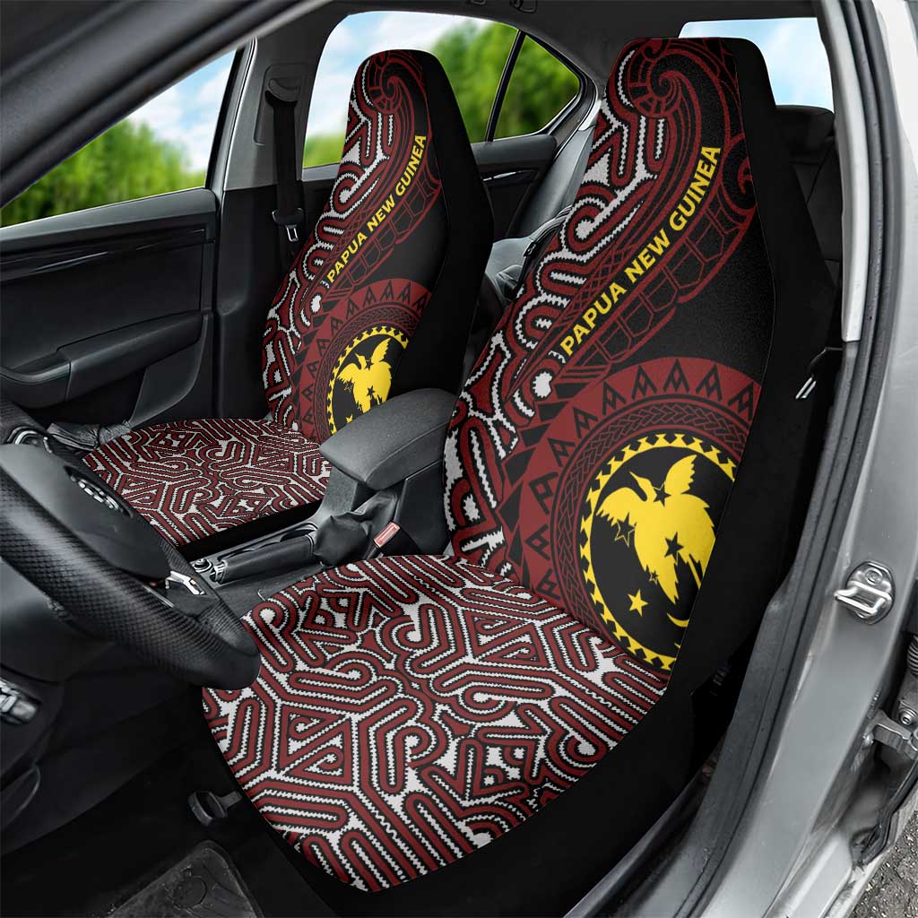 Papua New Guinea Oro Tapa Motif Car Seat Cover Special LT7 - Polynesian Pride