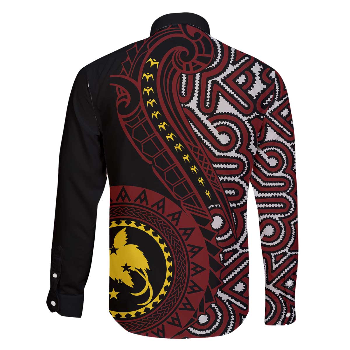 Papua New Guinea Oro Tapa Motif Family Matching Off The Shoulder Long Sleeve Dress and Hawaiian Shirt Special LT7 - Polynesian Pride