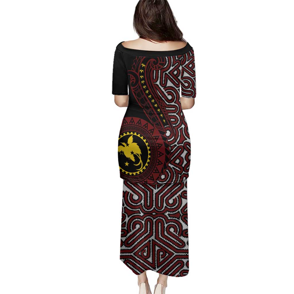 Papua New Guinea Oro Tapa Motif Family Matching Puletasi and Hawaiian Shirt Special LT7 - Polynesian Pride