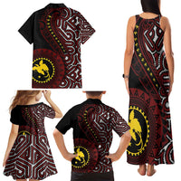 Papua New Guinea Oro Tapa Motif Family Matching Tank Maxi Dress and Hawaiian Shirt Special LT7 - Polynesian Pride