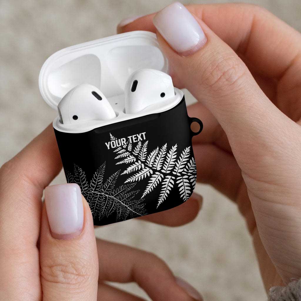 New Zealand Lawn Bowls Personalized AirPods Case Wrap-Around Silver Fern - Polynesian Pride
