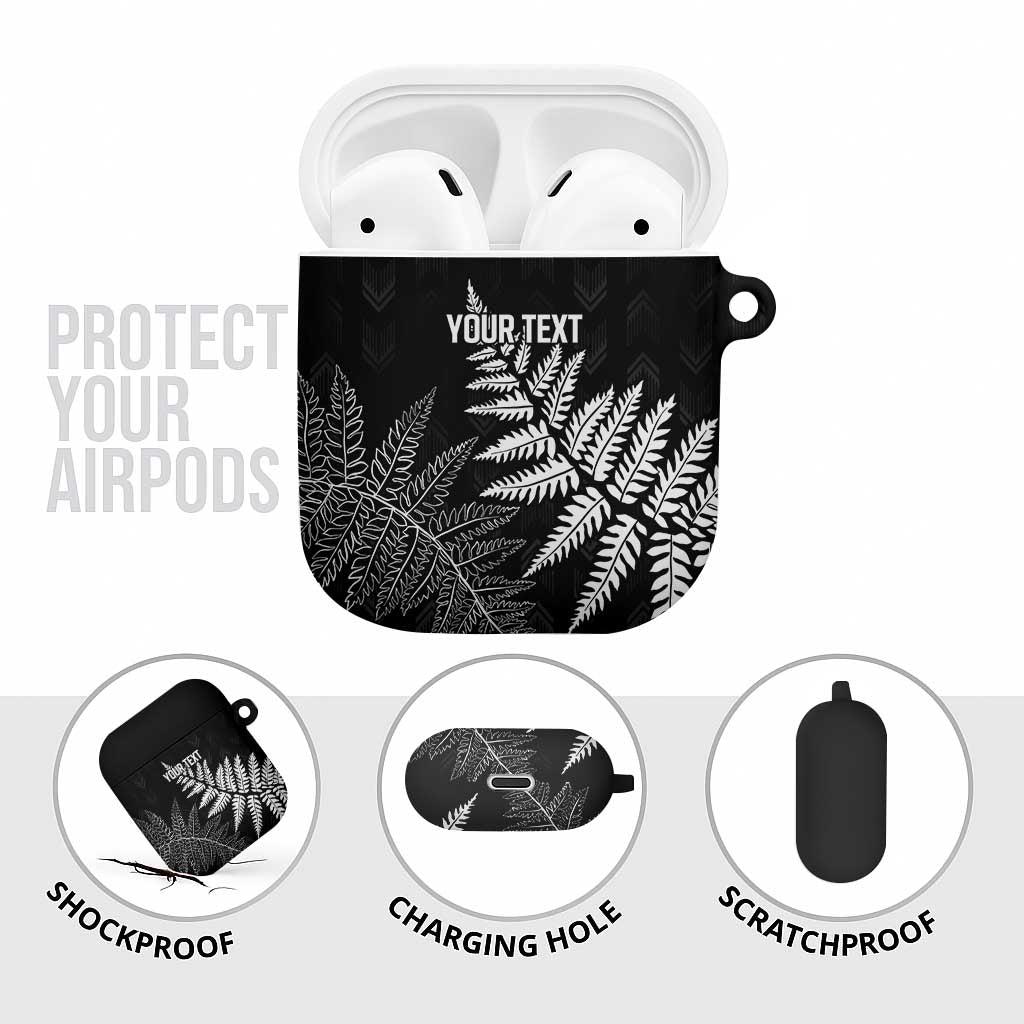 New Zealand Lawn Bowls Personalized AirPods Case Wrap-Around Silver Fern - Polynesian Pride