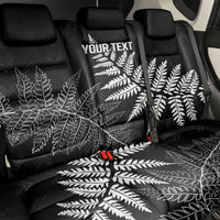 New Zealand Lawn Bowls Personalized Back Car Seat Cover Wrap-Around Silver Fern - Polynesian Pride