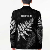 New Zealand Lawn Bowls Personalized Blazer Wrap-Around Silver Fern - Polynesian Pride