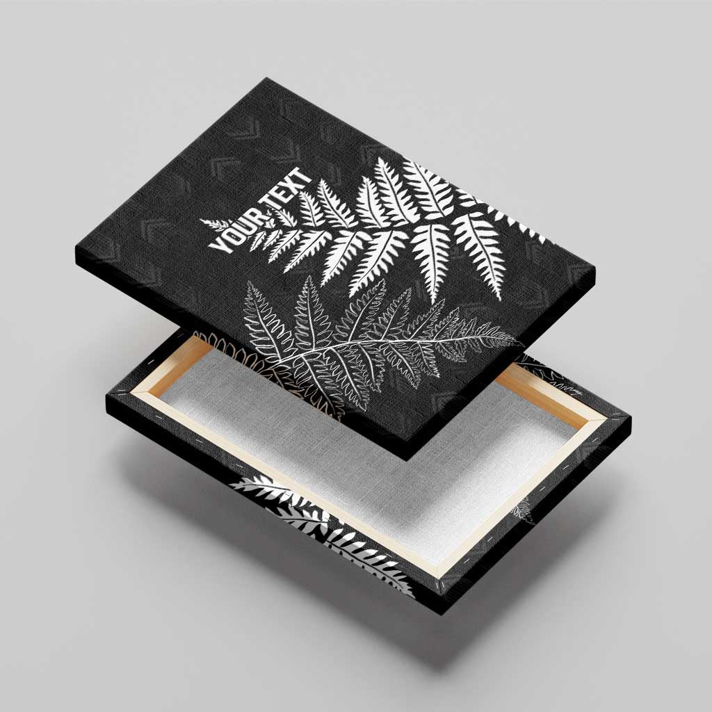 New Zealand Lawn Bowls Personalized Canvas Wall Art Wrap-Around Silver Fern - Polynesian Pride