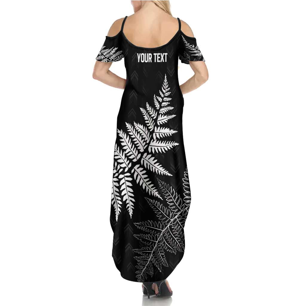 New Zealand Lawn Bowls Personalized Family Matching Summer Maxi Dress and Hawaiian Shirt Wrap-Around Silver Fern - Polynesian Pride
