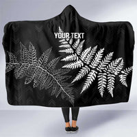 New Zealand Lawn Bowls Personalized Hooded Blanket Wrap-Around Silver Fern - Polynesian Pride