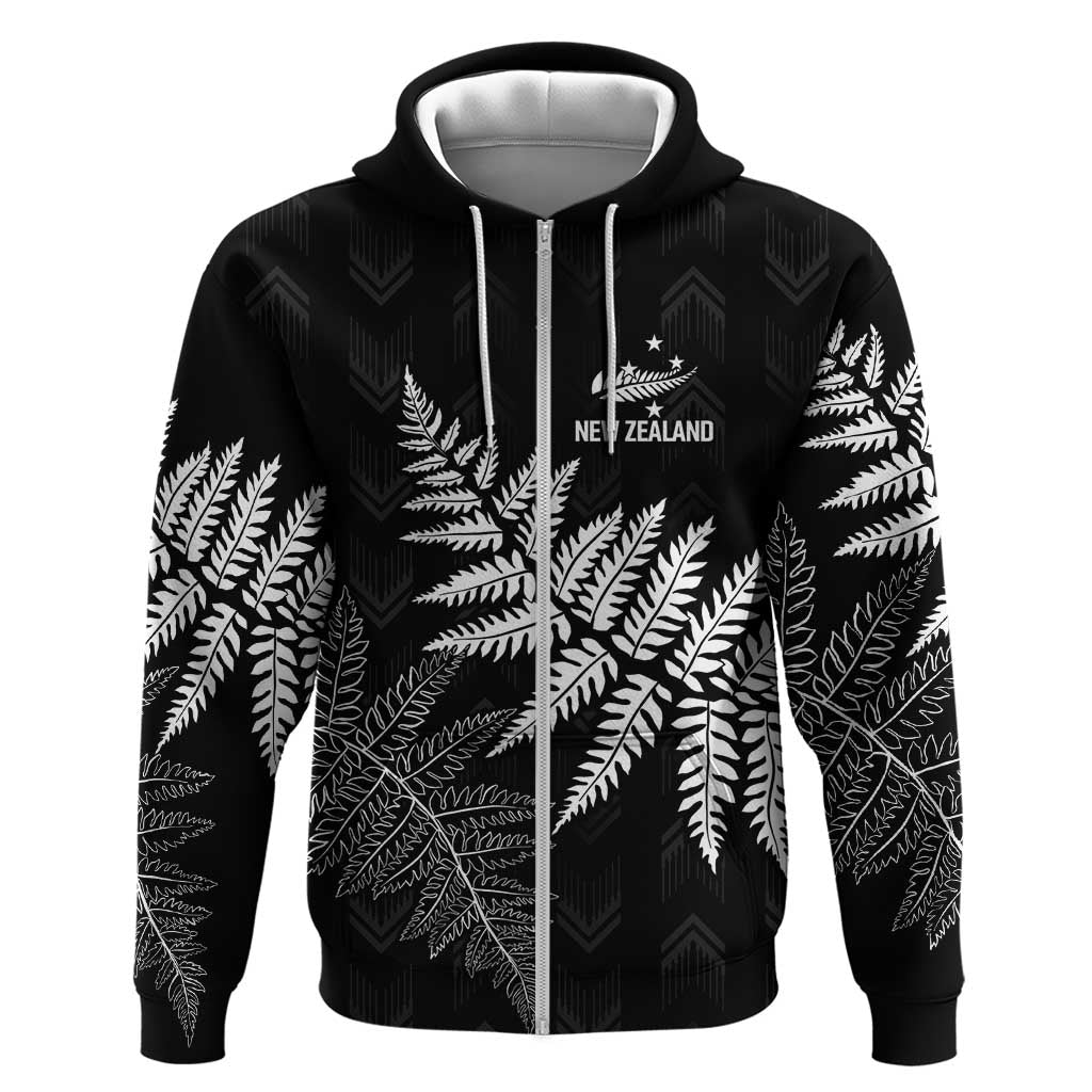 New Zealand Lawn Bowls Personalized Hoodie Wrap-Around Silver Fern - Polynesian Pride