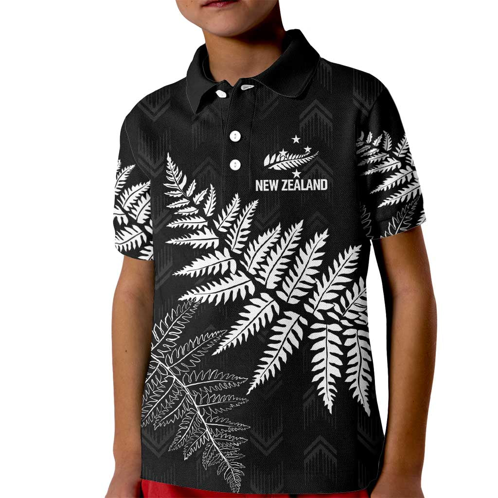 New Zealand Lawn Bowls Personalized Kid Polo Shirt Wrap-Around Silver Fern - Polynesian Pride
