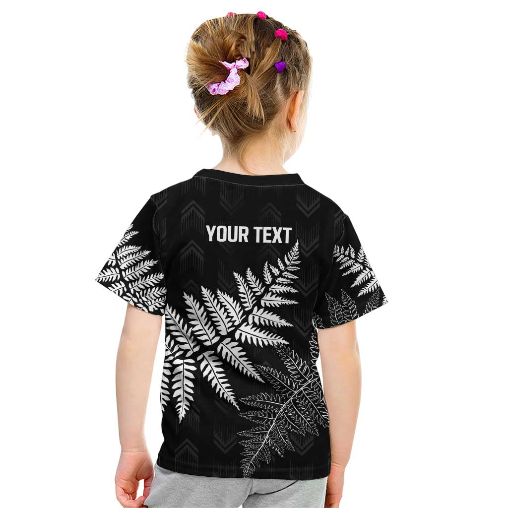 New Zealand Lawn Bowls Personalized Kid T Shirt Wrap-Around Silver Fern - Polynesian Pride