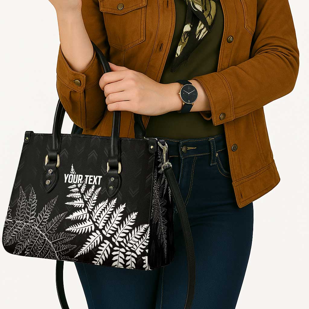 New Zealand Lawn Bowls Personalized Leather Bag Wrap-Around Silver Fern - Polynesian Pride