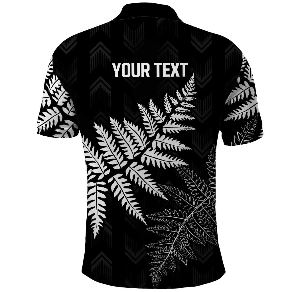 New Zealand Lawn Bowls Personalized Polo Shirt Wrap-Around Silver Fern - Polynesian Pride
