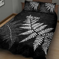 New Zealand Lawn Bowls Personalized Quilt Bed Set Wrap-Around Silver Fern - Polynesian Pride