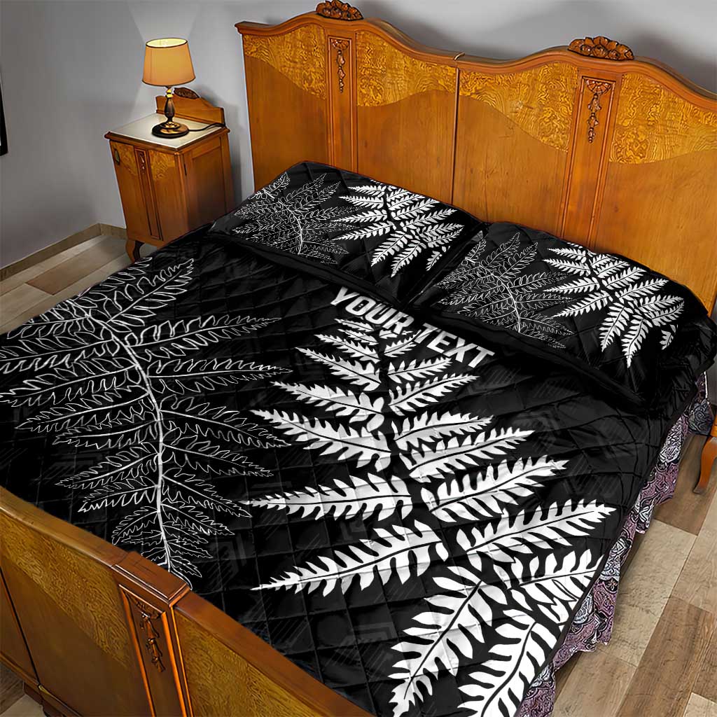 New Zealand Lawn Bowls Personalized Quilt Bed Set Wrap-Around Silver Fern - Polynesian Pride