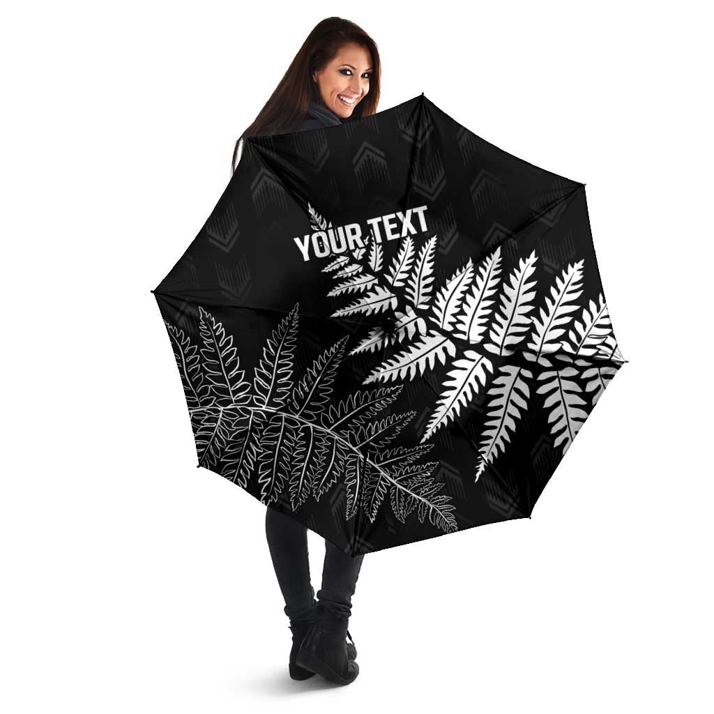 New Zealand Lawn Bowls Personalized Umbrella Wrap-Around Silver Fern - Polynesian Pride