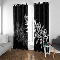 New Zealand Lawn Bowls Personalized Window Curtain Wrap-Around Silver Fern - Polynesian Pride