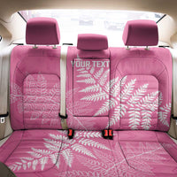 New Zealand Lawn Bowls Breast Cancer Personalized Back Car Seat Cover Wrap-Around Silver Fern - Polynesian Pride