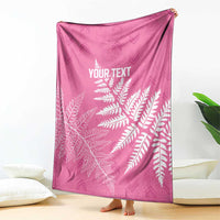 New Zealand Lawn Bowls Breast Cancer Personalized Blanket Wrap-Around Silver Fern - Polynesian Pride