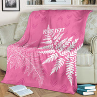 New Zealand Lawn Bowls Breast Cancer Personalized Blanket Wrap-Around Silver Fern - Polynesian Pride