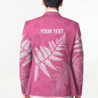 New Zealand Lawn Bowls Breast Cancer Personalized Blazer Wrap-Around Silver Fern - Polynesian Pride