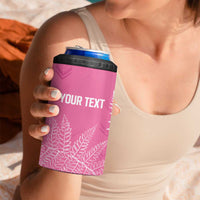 New Zealand Lawn Bowls Breast Cancer Personalized 4 in 1 Can Cooler Tumbler Wrap-Around Silver Fern - Polynesian Pride