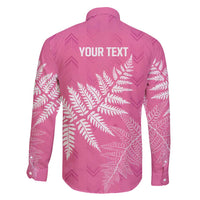New Zealand Lawn Bowls Breast Cancer Personalized Family Matching Long Sleeve Bodycon Dress and Hawaiian Shirt Wrap-Around Silver Fern - Polynesian Pride