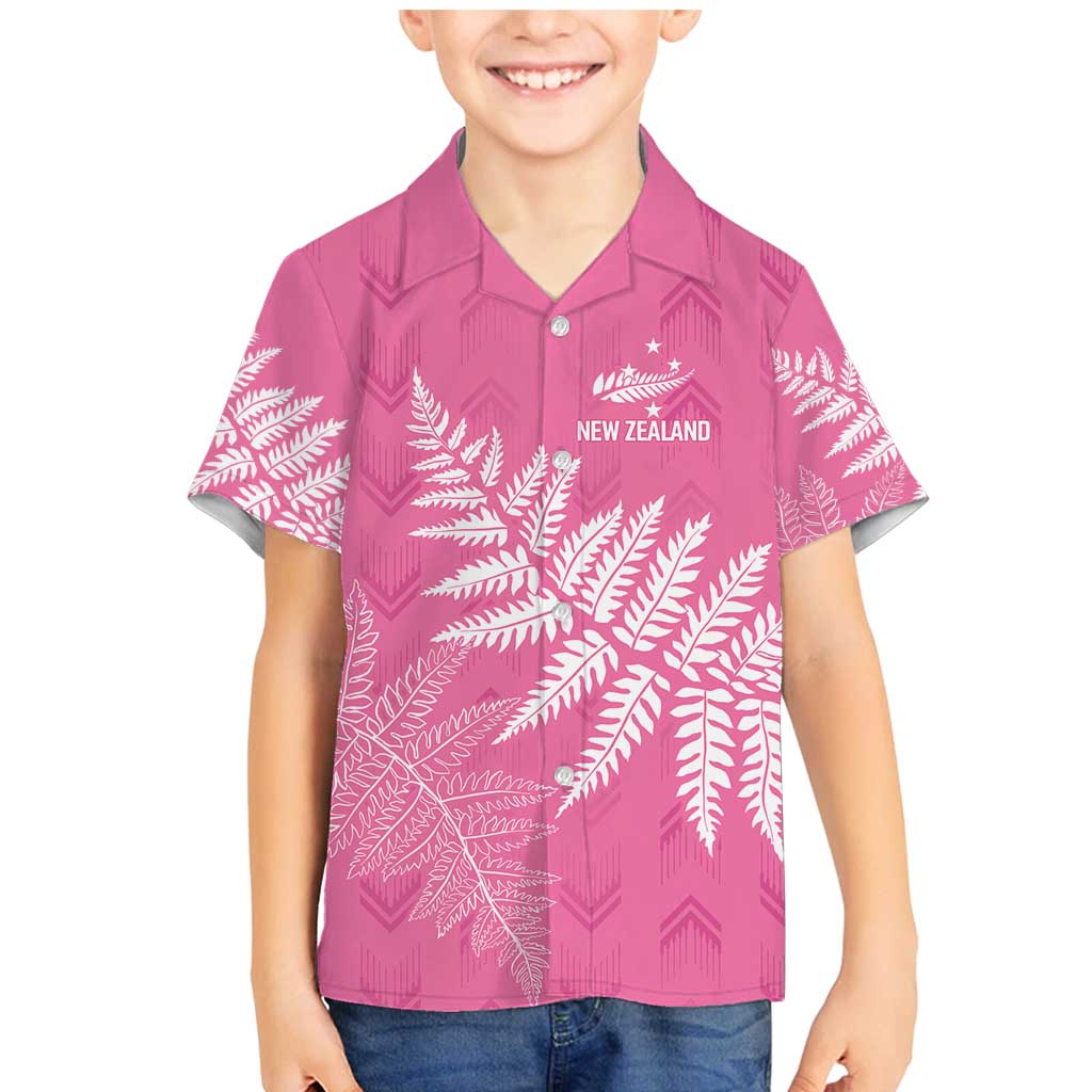 New Zealand Lawn Bowls Breast Cancer Personalized Family Matching Mermaid Dress and Hawaiian Shirt Wrap-Around Silver Fern - Polynesian Pride